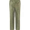 MAEVY MOUVEMENT LIBRE Pantalon Pantavegan Cuir Vegan Sauge -ANINE BING Boutique 003 1 1