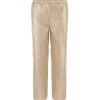MAEVY MOUVEMENT LIBRE Pantalon Pantavegan Cuir Vegan Champagne -ANINE BING Boutique 003 champ