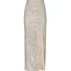 SELF PORTRAIT Jupe Maxi Sequins Argenté -ANINE BING Boutique 006 5059939038597 1