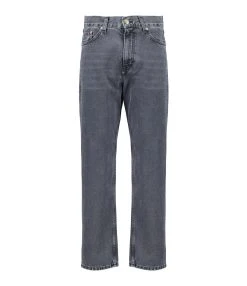 MARGAUX LONNBERG Jean Spark Coton Noir Délavé