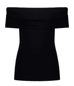 JEANNE VOULAND Top Jilda Col Bardot Noir