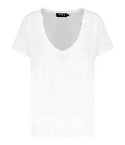 JEANNE VOULAND Tee-shirt Bobby V Coton Pima Blanc