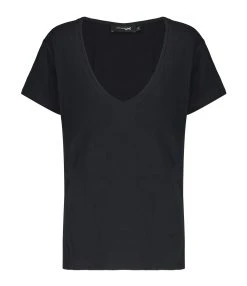 JEANNE VOULAND Tee-shirt Bobby V Coton Pima Noir