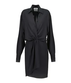 ESSENTIEL ANTWERP Robe Mini Dorsey Coton Noir -ANINE BING Boutique 044 5400815695388 1