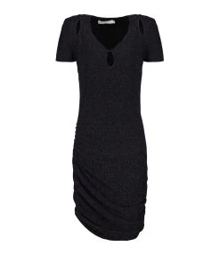 IRO Robe Lyna Lurex Noir