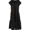 ROBERTO COLLINA Robe Volant Coton Noir -ANINE BING Boutique 058 106