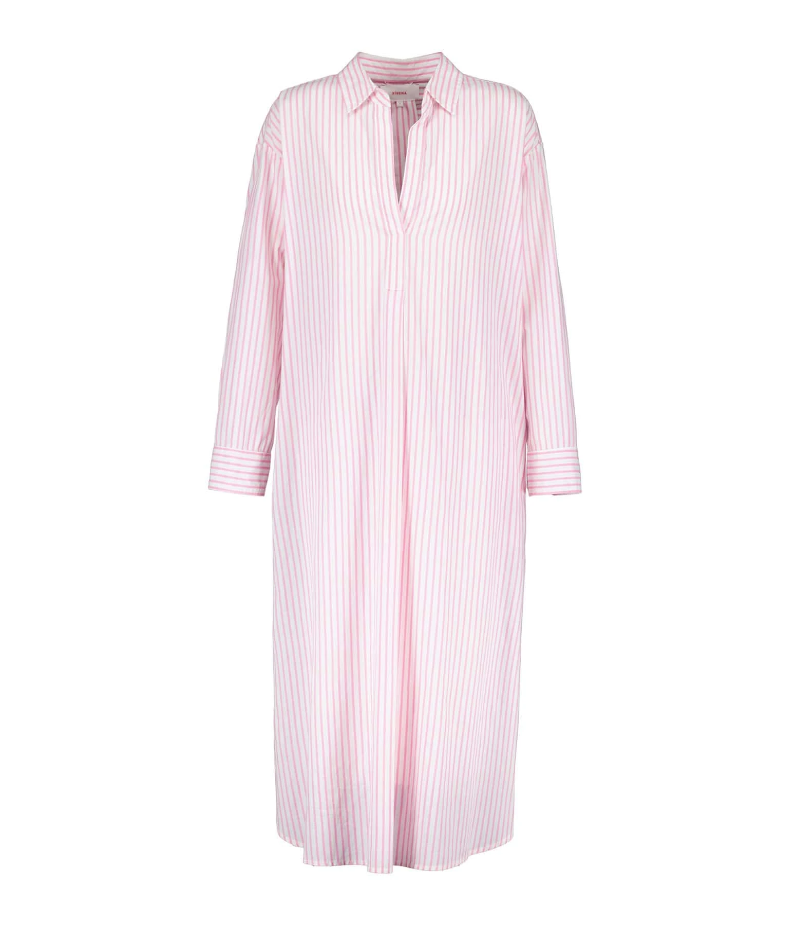 XIRENA Robe Longue Marlowe Rayures Coton Rose 3 XIRENA Robe Longue Marlowe Rayures Coton Rose