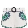 Zimmermann Short Tiggy Lin Ivoire Bleu Vert -ANINE BING Boutique 1.5283atig.ivobg .ivory blue green 1 1