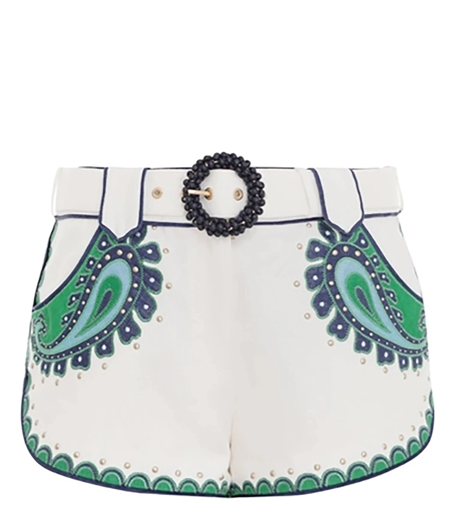 Zimmermann Short Tiggy Lin Ivoire Bleu Vert 3 Zimmermann Short Tiggy Lin Ivoire Bleu Vert