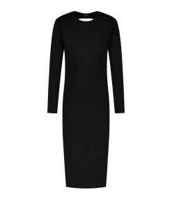 JEANNE VOULAND Robe Icha Dos Nu Coton Noir