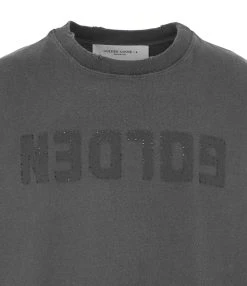 Golden Goose Robe Tee-shirt Golden Coton Anthracite -ANINE BING Boutique 1168 5222223031172 1 1