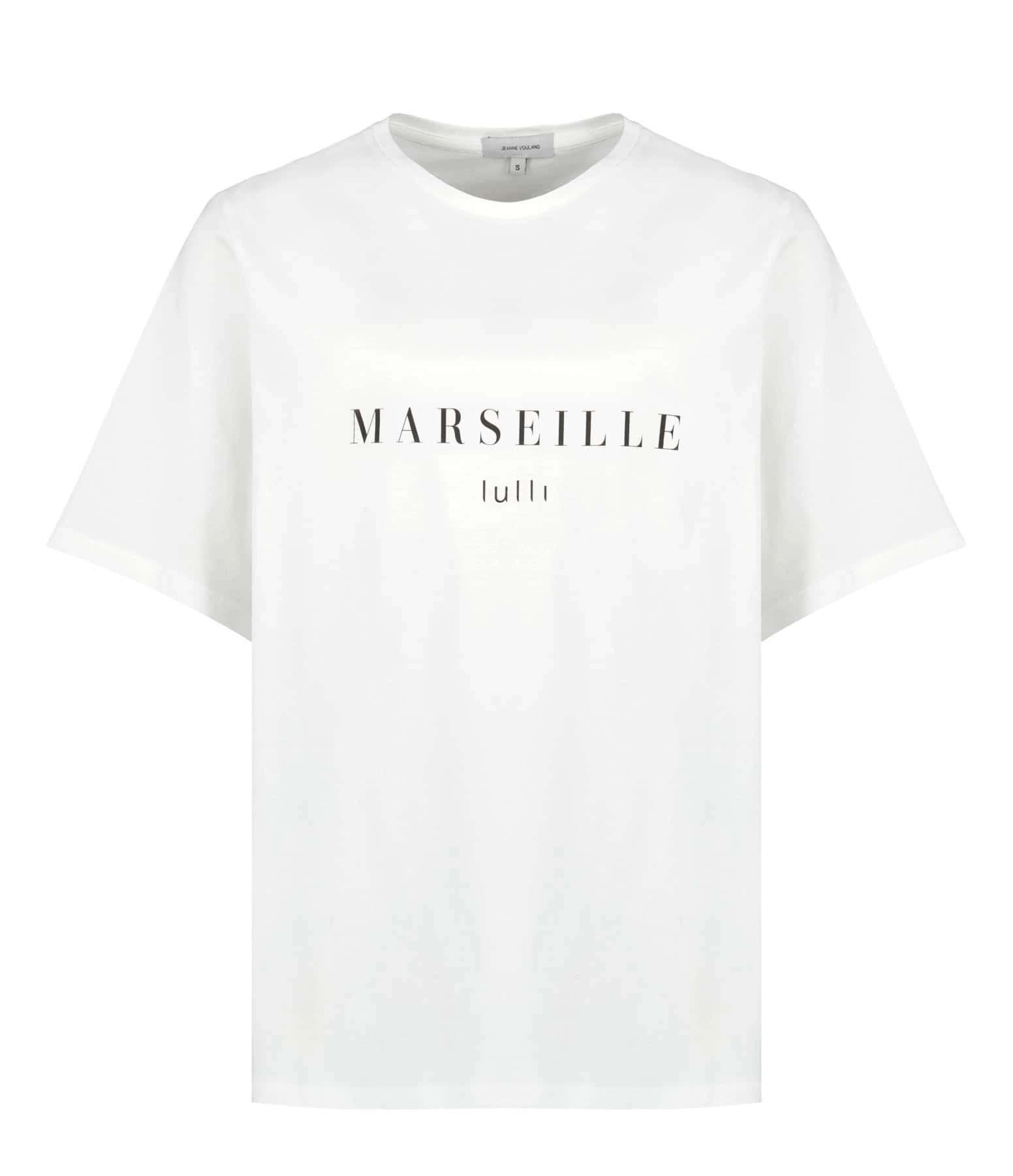 Tee-shirt Lulli Marseille Col Rond Coton Bio Blanc, Collaboration Jeanne Vouland X Lulli 3 Tee-shirt Lulli Marseille Col Rond Coton Bio Blanc, Collaboration Jeanne Vouland X Lulli