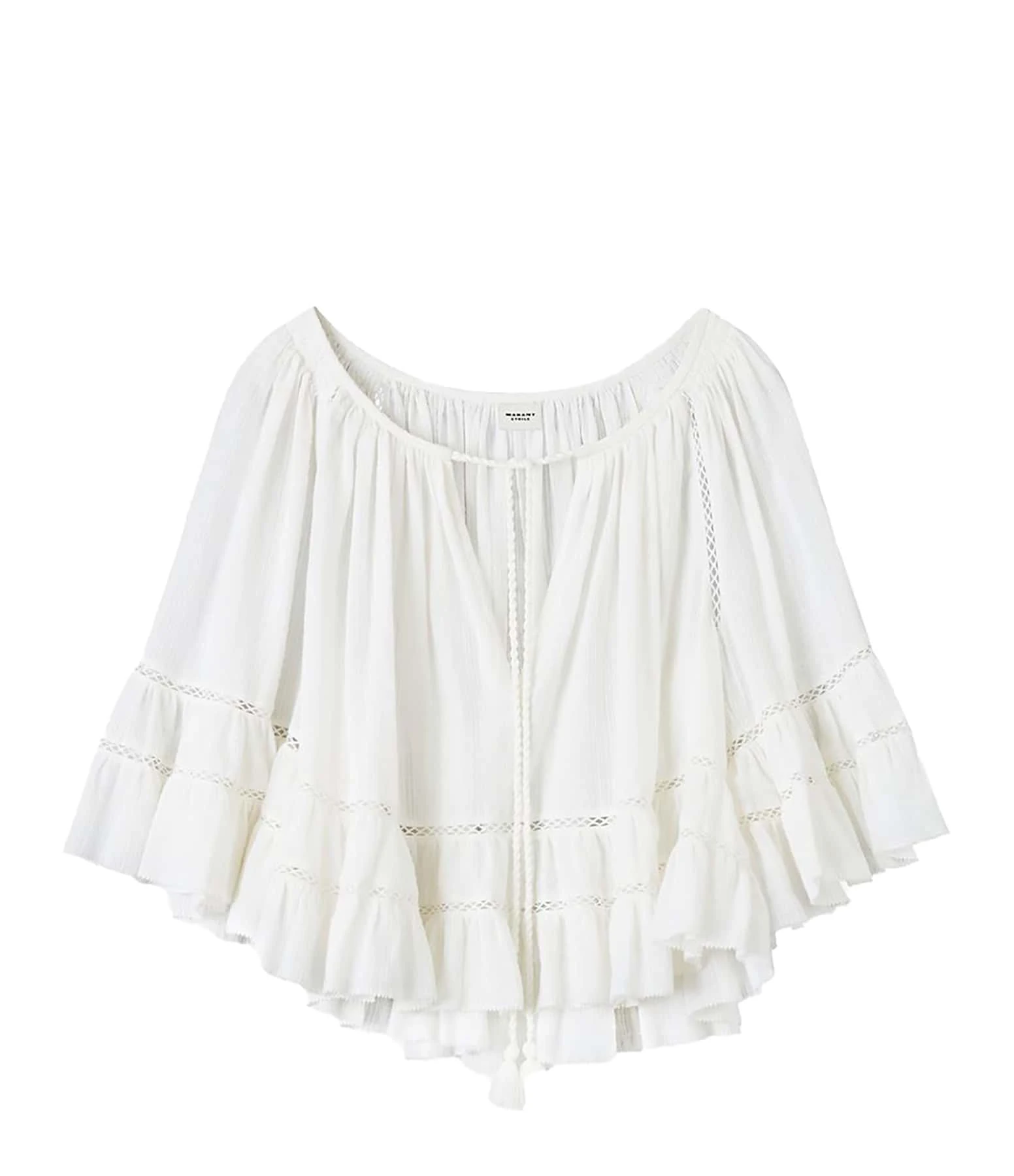 MARANT ÉTOILE Top Liam Coton Blanc 3 MARANT ÉTOILE Top Liam Coton Blanc