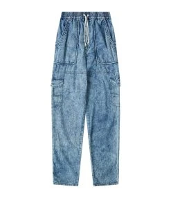 MARANT ÉTOILE Pantalon Viamao Coton Bleu