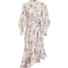 Zimmermann Robe Portefeuille Mi-Longue Lin Imprimé -ANINE BING Boutique 17.6896drwon