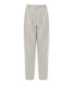 MAISON STANDARDS Pantalon Carotte Albin Lin Écru