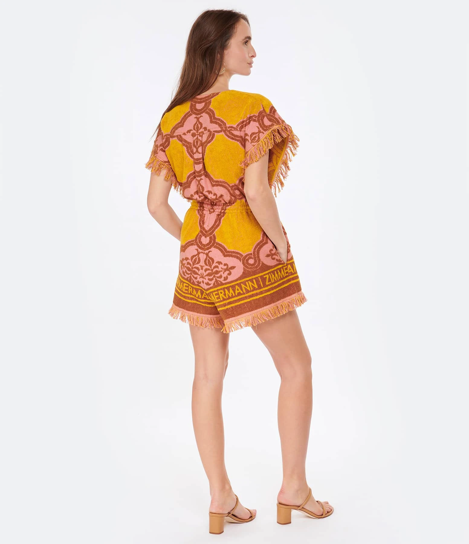 Zimmermann Combinaison Cira Coton Rose Jaune 6 Zimmermann Combinaison Cira Coton Rose Jaune – Image 4