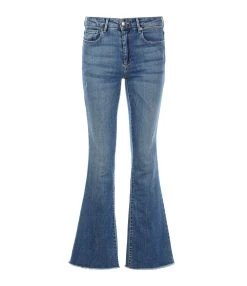 JEANNE VOULAND Jean Faden Flare Coton Bleu