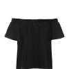 JEANNE VOULAND Top Daisie Bardot Lin Lavé Noir -ANINE BING Boutique 271 5222222903623 1