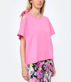 Tara Jarmon Tee-shirt Tarabow Coton Rose 10 Tara Jarmon Tee-shirt Tarabow Coton Rose -ANINE BING Boutique 277 230222pm