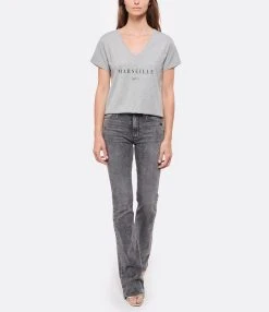 Tee-shirt Lulli Marseille Col V Coton Gris, Collaboration Jeanne Vouland X Lulli 10 Tee-shirt Lulli Marseille Col V Coton Gris, Collaboration Jeanne Vouland X Lulli -ANINE BING Boutique 291311068 588418869517280 3605974125293274413 n
