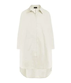 ROBERTO COLLINA Robe Chemise Coton Beige