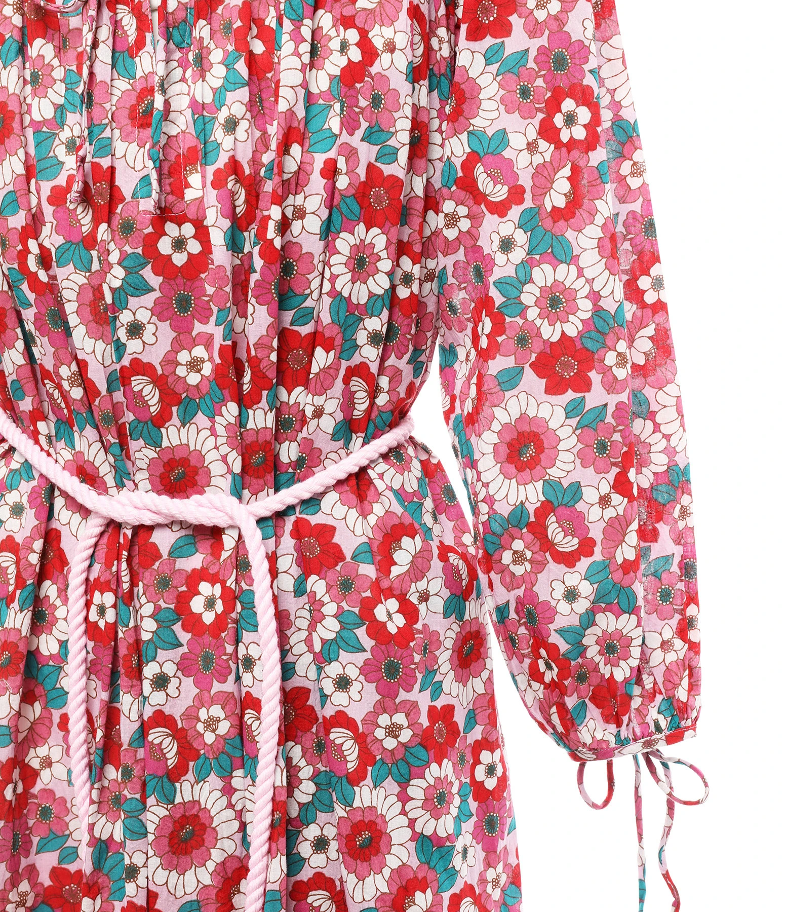 ANTIK BATIK Robe Longue Blossom Rouge 4 ANTIK BATIK Robe Longue Blossom Rouge – Image 2