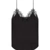 JEANNE VOULAND Caraco Carry Satin Dentelle Noir