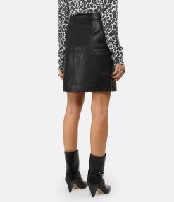 MAISON STANDARDS Jupe Cuir Noir -ANINE BING Boutique 430 10