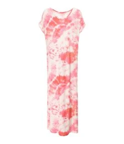 MAJESTIC FILATURES Robe Longue Flamingo Tie & Dye
