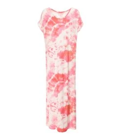 MAJESTIC FILATURES Robe Longue Flamingo Tie & Dye