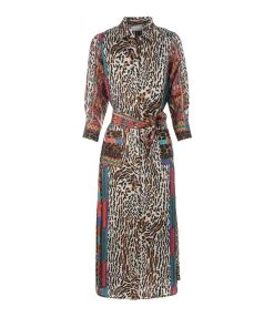 PIERRE-LOUIS MASCIA Robe Longue Aloe Soie Imprimé Animal