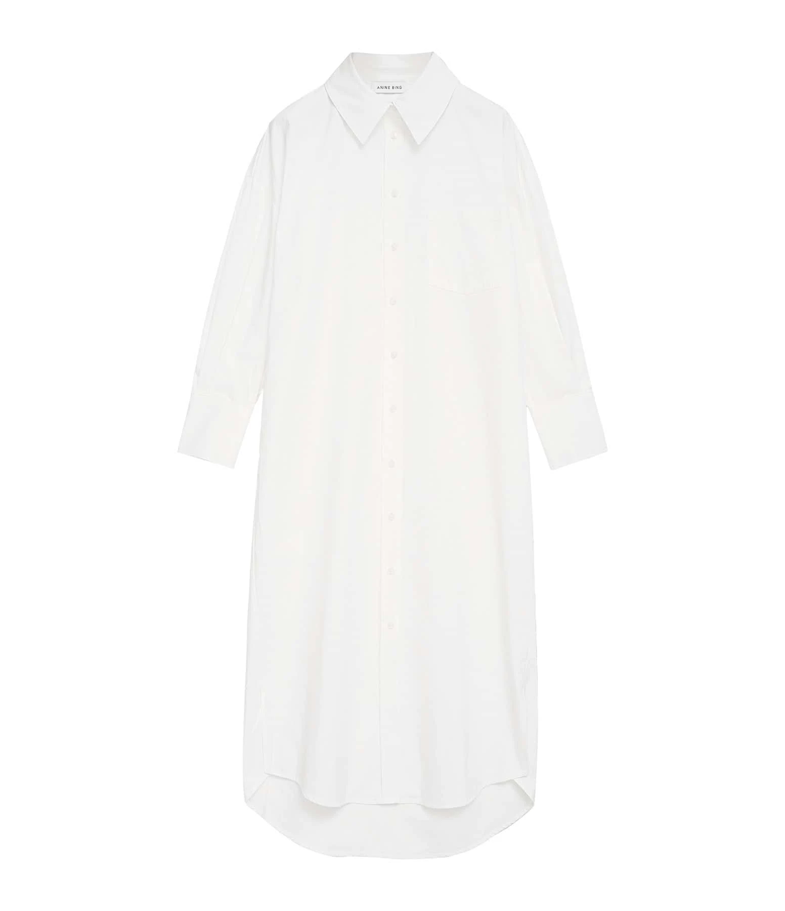 ANINE BING Robe Mika Coton Blanc 3 ANINE BING Robe Mika Coton Blanc
