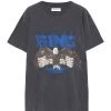ANINE BING Tee-shirt Vintage Bing Coton Gris Délavé -ANINE BING Boutique ab vintage bing tee washed black with bluea 08 2001 012 985x