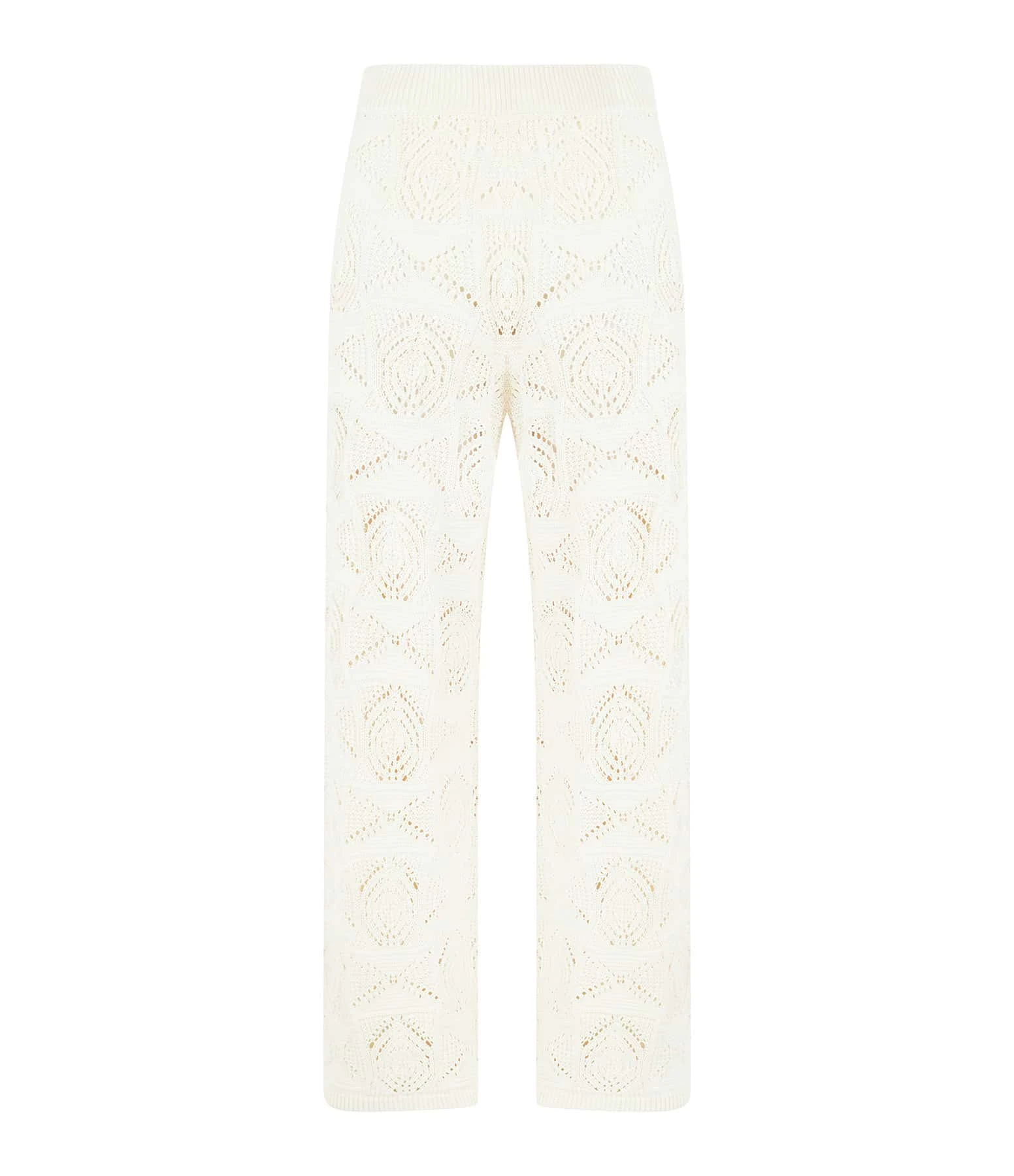 LOULOU STUDIO Pantalon Crochet Alma Coton Ivoire 3 LOULOU STUDIO Pantalon Crochet Alma Coton Ivoire