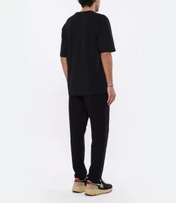 AMI Paris Tee-shirt Unisexe Ami De Cœur Coton Biologique Noir -ANINE BING Boutique amipa look20220425 524