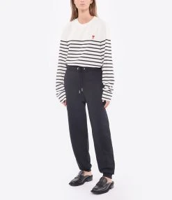 AMI Paris Jogging Unisexe Ami De Cœur Coton Biologique Noir 10 AMI Paris Jogging Unisexe Ami De Cœur Coton Biologique Noir -ANINE BING Boutique amipa look20220629 184