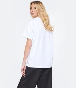 AMI Paris Tee-shirt Unisexe Coton Biologique Blanc -ANINE BING Boutique amipa look20230207 148