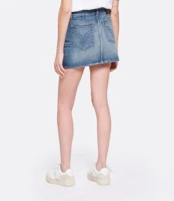 AMI Paris Jupe Courte Coton Bleu Usé -ANINE BING Boutique amipa look20230207 299