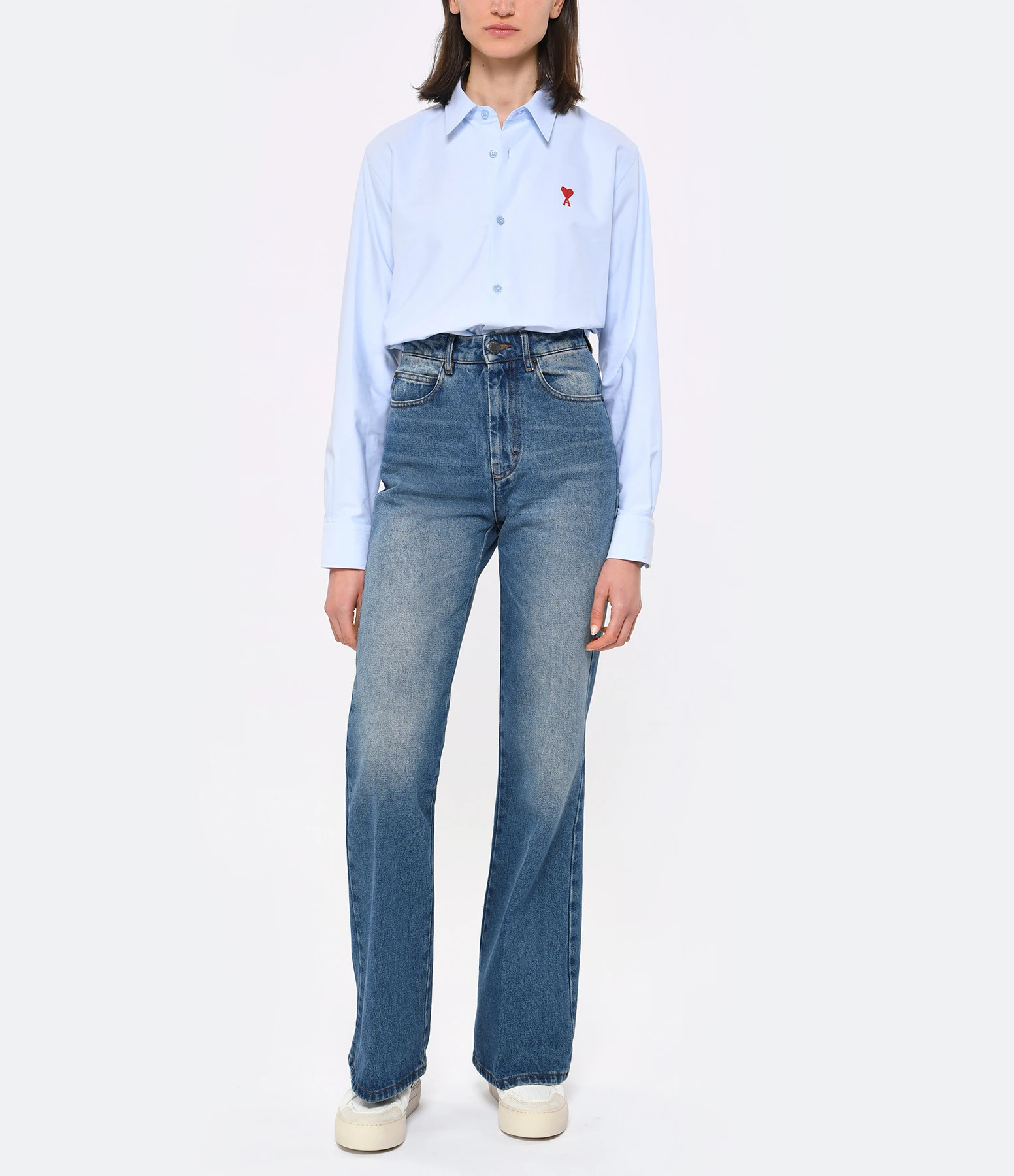 AMI Paris Jean Coton Bleu Usé 5 AMI Paris Jean Coton Bleu Usé – Image 3