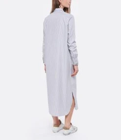 ANDREA LEV Robe Chemise Sienna Rayures Bleu Ciel -ANINE BING Boutique andre look20220118 368