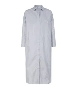 ANDREA LEV Robe Chemise Sienna Rayures Bleu Ciel