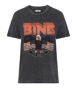 ANINE BING Tee-shirt Vintage Coton Organique Gris Délavé