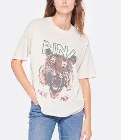 ANINE BING Tee-shirt Tiger Coton Organique Stone -ANINE BING Boutique anine look20221007 113