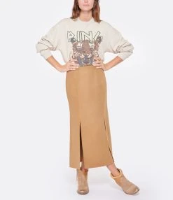 ANINE BING Jupe Lyn Laine Camel 10 ANINE BING Jupe Lyn Laine Camel -ANINE BING Boutique anine look20221007 316
