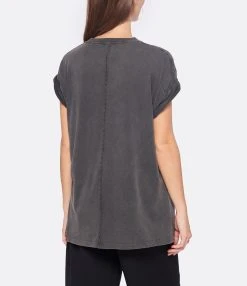 ANINE BING Tee-shirt Vintage Coton Organique Gris Délavé -ANINE BING Boutique anine look20221102 235