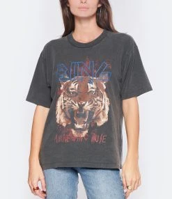 ANINE BING Tee-shirt Tiger Coton Organique Gris Délavé 7 ANINE BING Tee-shirt Tiger Coton Organique Gris Délavé -ANINE BING Boutique anine look20221102 283