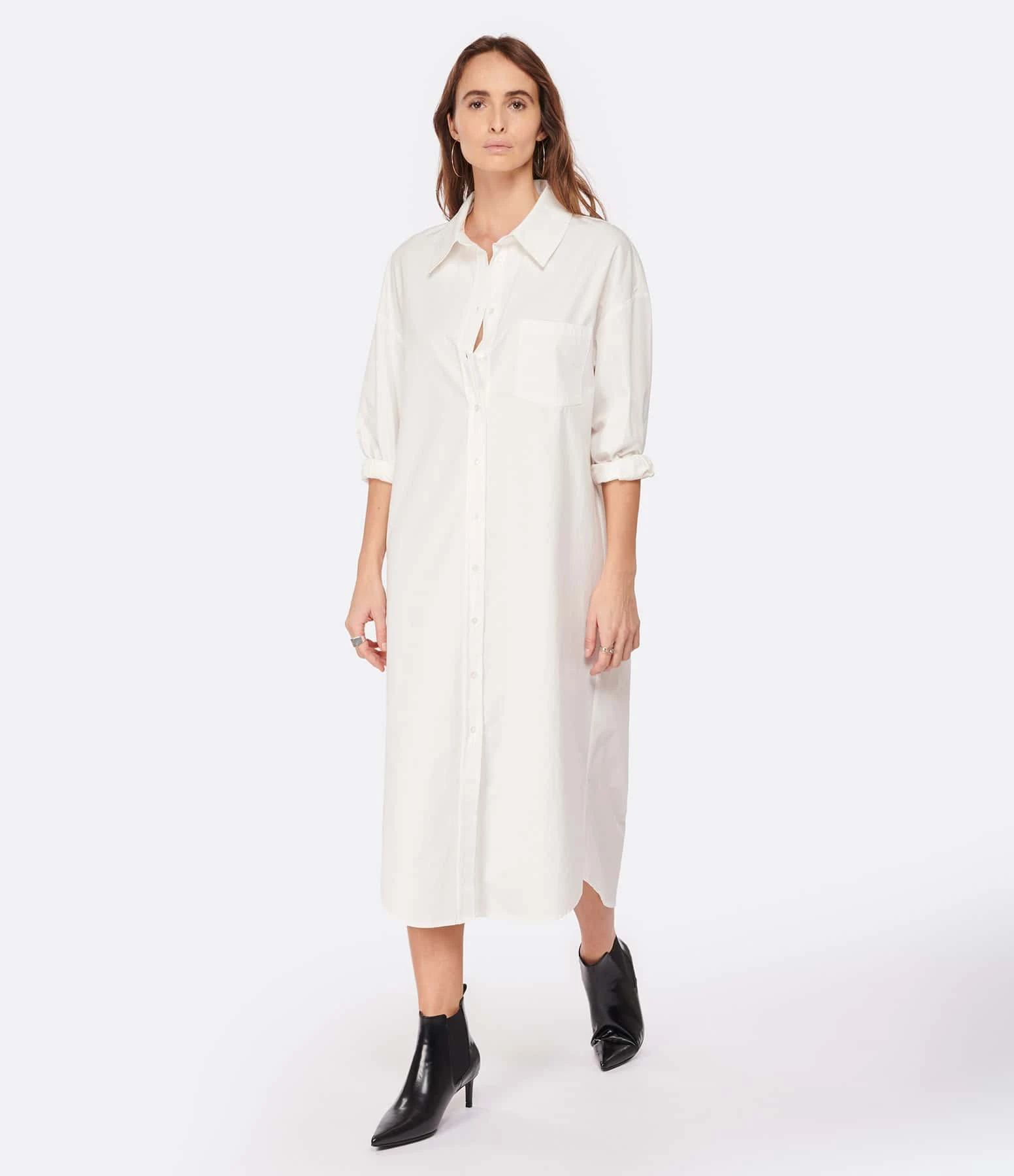 ANINE BING Robe Mika Coton Blanc 4 ANINE BING Robe Mika Coton Blanc – Image 2