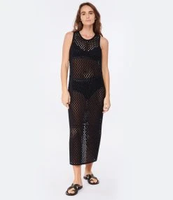 ANINE BING Robe Veronica Coton Crochet Noir -ANINE BING Boutique anine look20221130 151