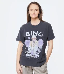 Tee-shirt Lili Elton John Coton Noir Délavé, Collaboration Anine Bing X Terry O'Neill X IScreamColour 9 Tee-shirt Lili Elton John Coton Noir Délavé, Collaboration Anine Bing X Terry O'Neill X IScreamColour -ANINE BING Boutique anine look20230131 102